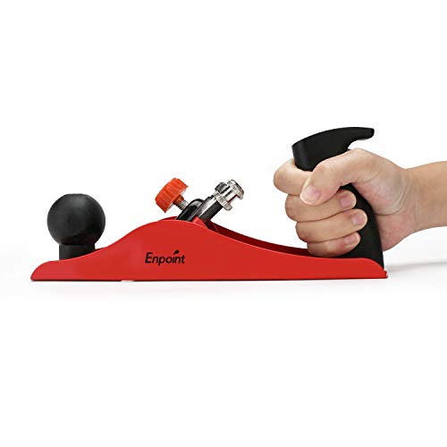 Adjustable Bench Plane, EnPoint Hand Plane for Woodworking, 9-1/3 Inch Flat Base Cast Wood Hand Planer with 2 Inch Edged Blade Smooth Surface Table Chair Leg for Hardwood Carpenter Woodcarver