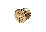 Medeco 100200 BiLevel 1-1/8â€³ Mortise Cylinder (Bright Brass)