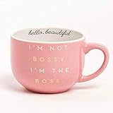Ankit Pink Ceramic Coffee Mug 18 Oz - I'm Not Bossy I'm The Boss Comes in Beautiful Gift Packaging
