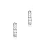 14K Gold Mini Huggie Hoop Cubic Zirconia Channel-set Earrings (10mm)