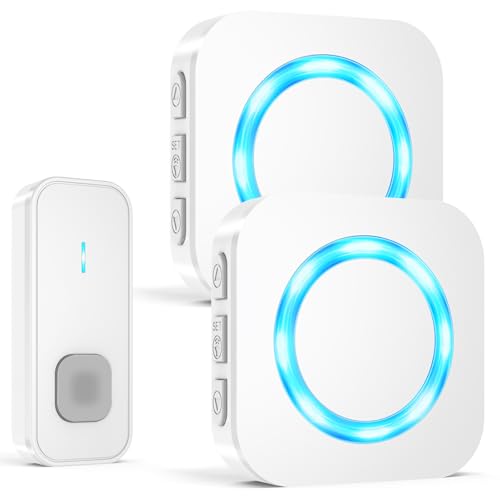 SURFOU Wireless Doorbell 1 Button 2 Receivers