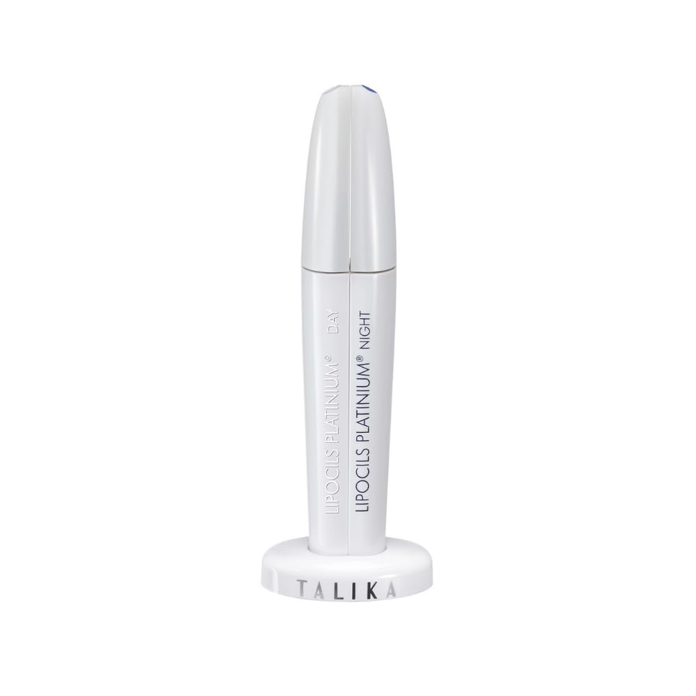 Talika Eyelash Lipocils Platinium - Day and Night double serum lash multiplier - Booster of growth, density and pigmentation of lashes - Easy application brush, foam tip + brush - 8.5 ml