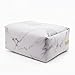 Joyful High Capacity Marble Pattern Cosmetic Bag Makeup Brushes Kit Bag Handbag Toiletry Case Gold Zipper Bag With Beauty Tassels (Large:7.1 x 5.1 x 2.7 inch)