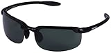 Select-A-Vision Coppertone Polarized High Performance Sunglass, Shiny Black Frame, Grey Lens