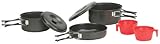 Stansport Non Stick Steel Two Person Cookware Set, Black Granite
