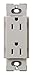 Lutron Claro 15 Amp Duplex Outlet, SCR-15-TP, Taupe