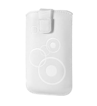 Handytasche Circle weiss passend für 'Samsung Galaxy Note Edge Premium Edition' Handy Schutz Hülle Slim Case Cover Etui weiss
