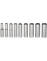 Wright Tool 257 1 4 "Drive 6 Punto Profundo Juego de dados métricos, 5 mm   13 mm   (9 piezas)