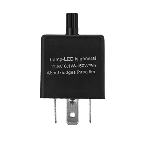 LED Flasher Relay, 12V 3 Pin LED Flasher Relay Adjustable LED Light Indicator Relay Blinker Flashing Relay 3 Pin Indicator Relay for Signal Indicator Blinker Light (1Pcs)