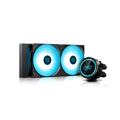 DEEPCOOL Gammaxx L240 V2, AIO CPU Water Cooler, Anti-Leak Technology Inside, SYNC RGB Waterblock and RGB Fans, Motherboard Control, No Wired Controller, AM4 Compatible, 3-Year Warranty