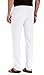 Mr.Zhang Men's Drawstring Casual Beach Trousers Linen Summer Pants Pure White-US 36