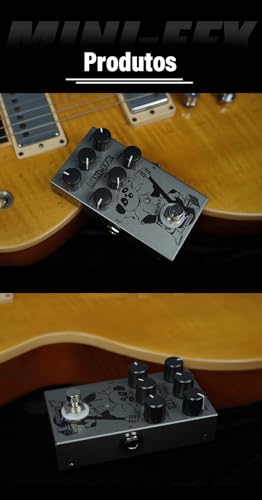 VEDO M-VAVE MINI-EFX Pedal de Efeitos Múltiplos para Guitarra Elétrica: 4 Overdrives, 4 Distorções, Boost, EQ de 3 Bandas, True Bypass e Design em Metal Compacto para Músicos