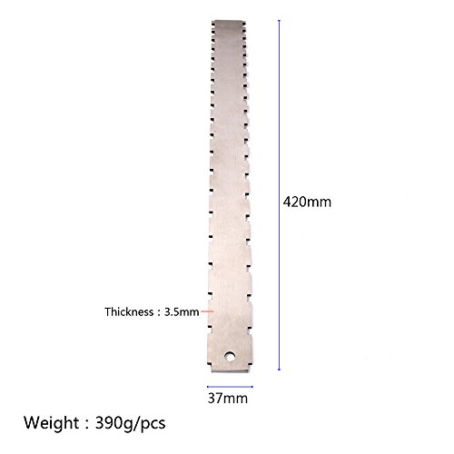 Mowind Stainless Steel Guitar Neck Notched Straight Edge Luthiers Tool for Most Electric Guitars Gibson 24.75" - Thumbnail 6