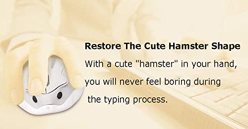 2.4GHz Wireless Mouse Cute Hamster Shape Less Noice Portable Mobile Optical 1200DPI USB Mice Cordless Mouse for PC Laptop Computer Notebook MacBook Kids Girl Men Women Mom Dad Gift (Gray)