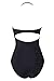 CUPSHE Fashion Women's Stripe Cutout Halter One-Piece Halter Padding Swimsuit