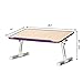 Tangkula Bed Table Adjustable Laptop Table, Portable Standing Bed Desk with Foldable Legs, Notebook Stand Reading Holder for Couch & Floor Sofa Breakfast Tray, Computer Riser, Outdoor Camping Tablethumb 2