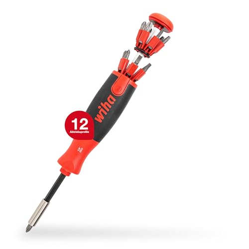 Wiha 38605 LiftUp 25 Magnetic Screwdriver with Bit Magazine (SL, PH, PZ, TX)