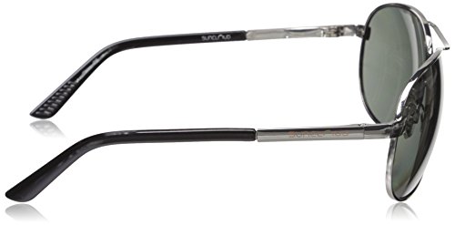 Suncloud Aviator Polarized Sunglasses, Silver Frame, Gray Polycarbonate Lenses