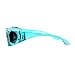 Womens Polarized Fit Over Glasses Rhinestone Sunglasses Oval Rectangular Teal