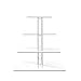 TWING Premium Acrylic Clear 4 Tier Cupcake Display Stand Wedding Cupcake Holder Dessert Display Square