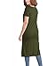 OLUOLIN Womens Top Summer Short Sleeve Hi-Low Loose Fit Long T-shirt