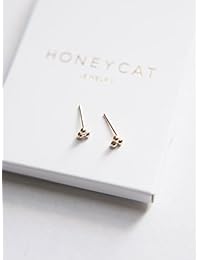 HONEYCAT - Pendientes de tuerca de bola de la Trinidad en oro, oro rosa o plata   Joyería minimalista y delicada