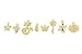 ANIUHL 50pcs Charms for Jewelry Making,Dainty Tibetan Gold Charms Pendants Crafting Accessories for Necklace Bracelet Ankle Jewelry DIY Making