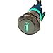 ESUPPORT 12V Car Auto Green LED Light Momentary Speaker Horn Push Button Metal Toggle Switch 19mm Socket Plug