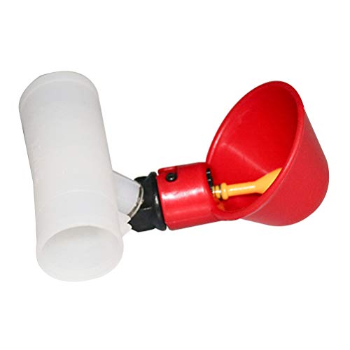 Yardwe Geflügeltränke Automatische Huhn Wasser Feeder Trinker 15MM 10 Stück (Rot) – Bild 4