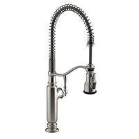 KOHLER K-77515-VS Tournant Semi-Professional Pull-Down Kitchen Sink Faucet, Brushed Stainless