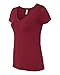 Next Level Women's Lightweight The Ideal V-Neck T-Shirt, 2X, Scarlet