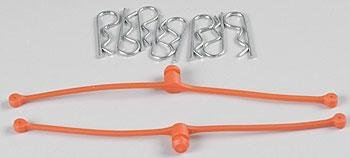 Dubro Products DUB2252 2252 Body Klip Retainers Orange (2)