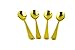 Green Direct Gold Plastic Cutlery Set, Knives, Forks, Spoons, Combined Pack Ready to Serve 25 Guest