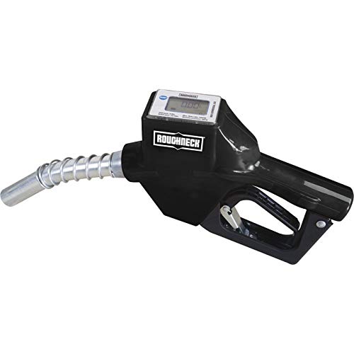Roughneck Auto Shutoff Fuel Nozzle with Digital Meter — 3/4in. Inlet/15/16in. O.D. Spout, 16 GPM
