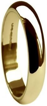 QUALITY UK 18ct Yellow Gold 3mm Heavy D Shape Wedding Ring 3.5g Size I to P