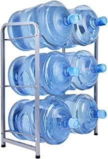 SHOPPERS STOP Water Cooler Jug Rack, 3-Tier Water Bottle Storage Rack Detachable Heavy Duty Water Bottle Cabby Rack (3 TIER - 2 ROW)