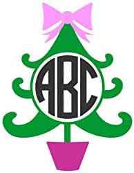 Monograma de árbol de Navidad Vector - Archivos cortables (fuente