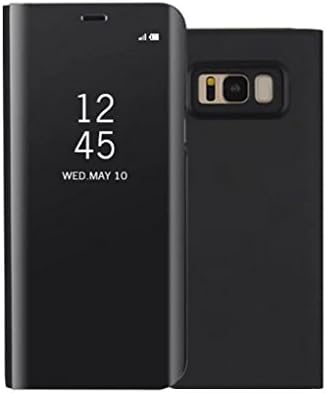 BESKAY Galaxy S8 Case, Translucent Design View Mirror Flip Electroplate Stand Case for Samsung Galaxy S8