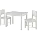 Timy Wooden Kids Table and 2 Chairs Set for Kids Furniture Toddler Table Play Room for Eating, Reading,