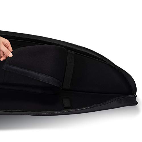 HUNTSEN Double Rifle Bag Soft Outdoor Tactical Carbine Cases 0.7in Padded Gun Case Bag 42" with Adjustable Sling, Multiple Pouches