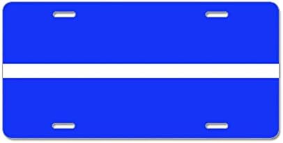 CafePress - Thin White Line License Plate - Aluminum License Plate, Front License Plate, Vanity Tag