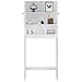 Giantex Bathroom Over-The-Toilet Space Saver Storage with Adjustable Shelf and 2-Door Storage Cabinets Toilet Organize Rack, White