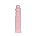 Reusable Silicone Penis Extension Condom Enlarger Sleeves for Ejaculation Delay, Flesh