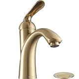 Gold Bathroom Faucet Single Hole, Lava Odoro