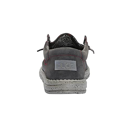 Hey Dude Men's Wally Flow Size 9 Jet Black Men’s Shoes Men's Lace