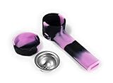 Singlenett Portable Unbreakable and Indestructible Silicone Travel Accessory with lid (Purple/Black)