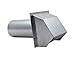 Hooded Wall Vent with Spring Loaded Damper, Gasket and Screen - Galvanized 7 inch primary
