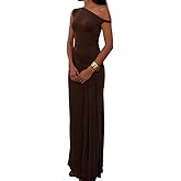 Women's Off Shoulder Elegant Plit Bodycon Mermaid Evening Cocktail Long Dress for Party Formal Dress