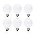 GE Lighting 12982 Incandescent G25, 6 Count (Pack of 1), Soft White, 6 Bulb