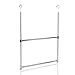 Oceanstar ACR1538C 2-Tier Portable Adjustable Rod Closet Hanger, Chrome